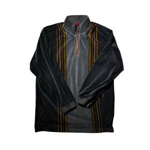 Vintage Fila Sport The Collection Multi Color  Velour 1/4 Zip Pullover‎ Sz Large